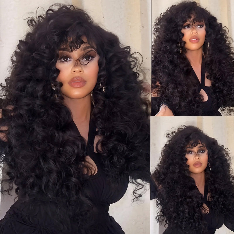 Zlike Hair glueless loose-curl human-hair wig