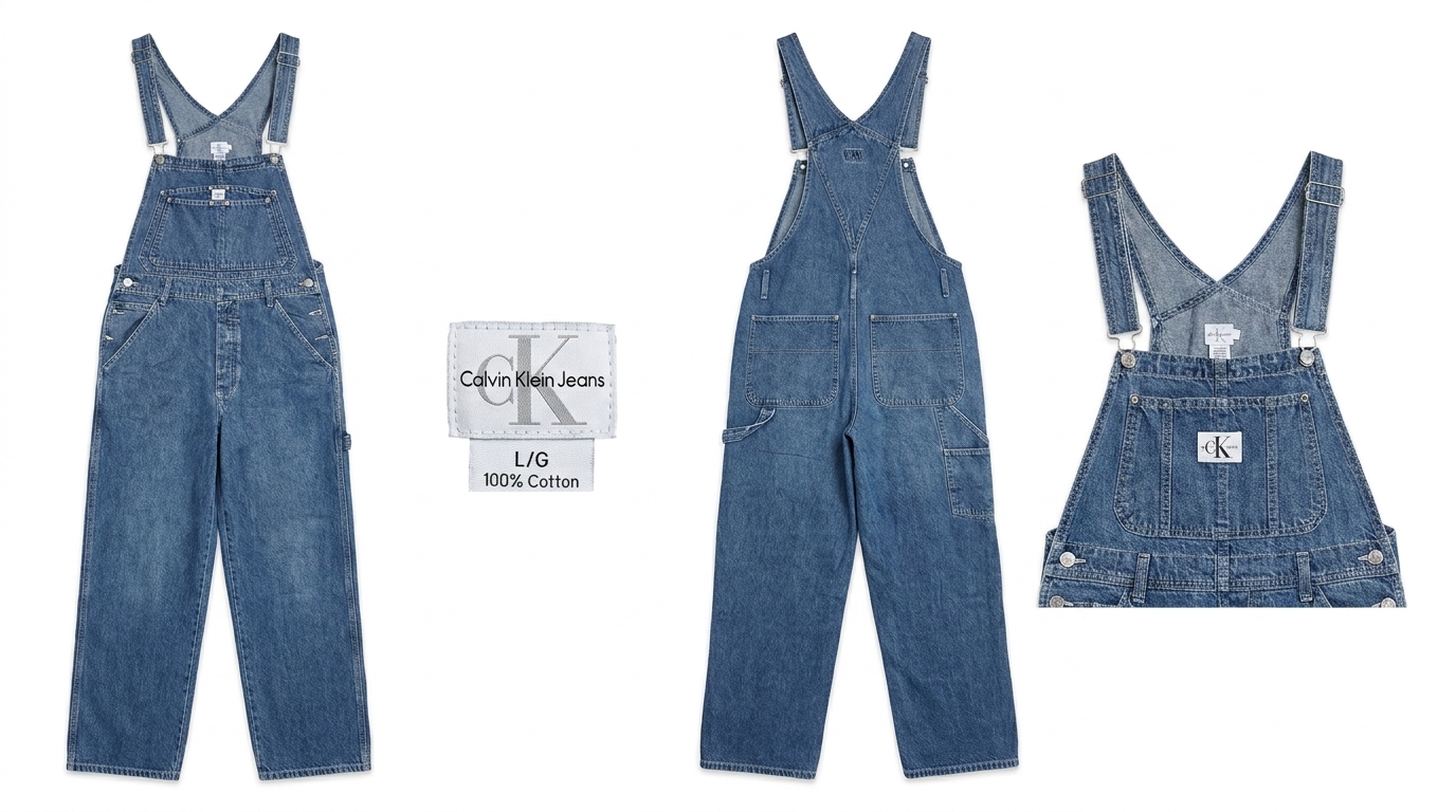 Calvin Klein Jeans Classic Blue Denim Overalls